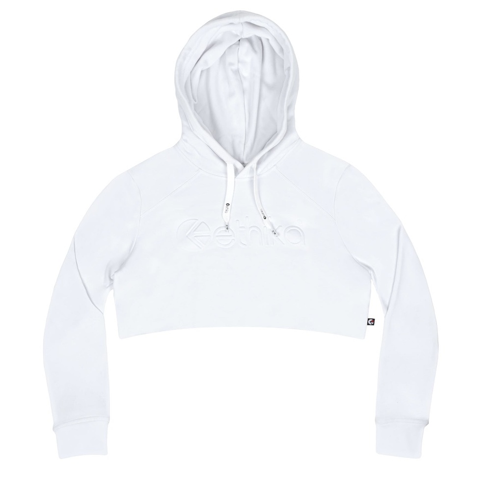 NWT Ethika White Cropped Sweatshirt